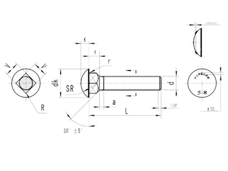 Болт ГОСТ 7802-81 чертеж